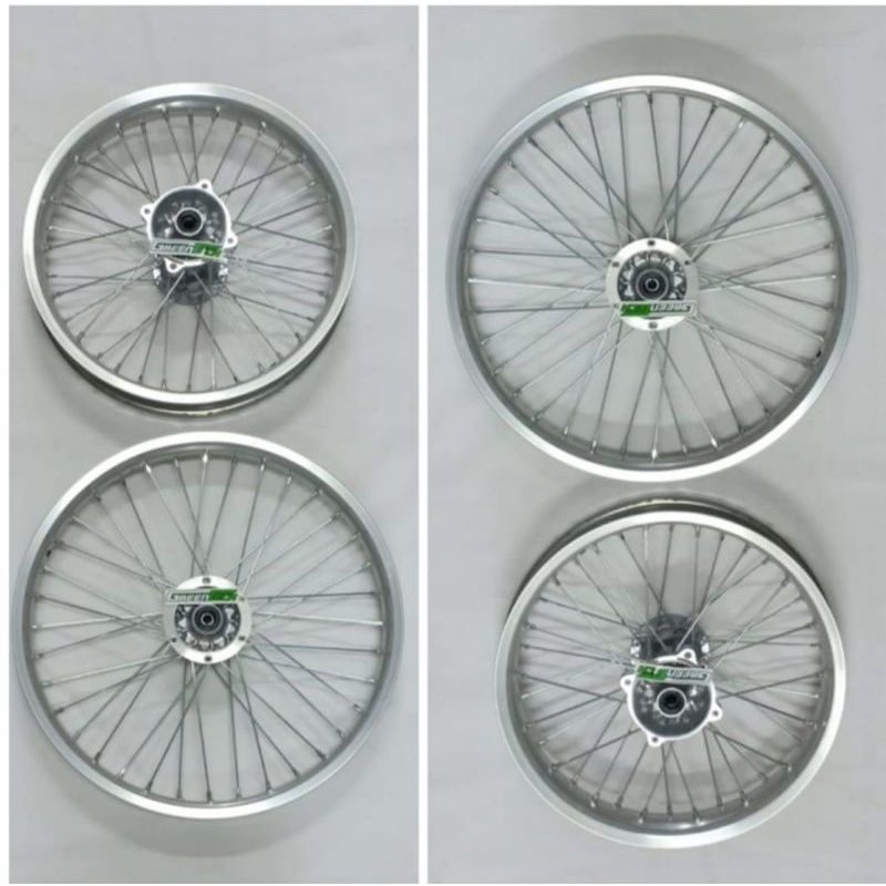 pelek velek velg ring 18 21 set silver klx 150 bf original