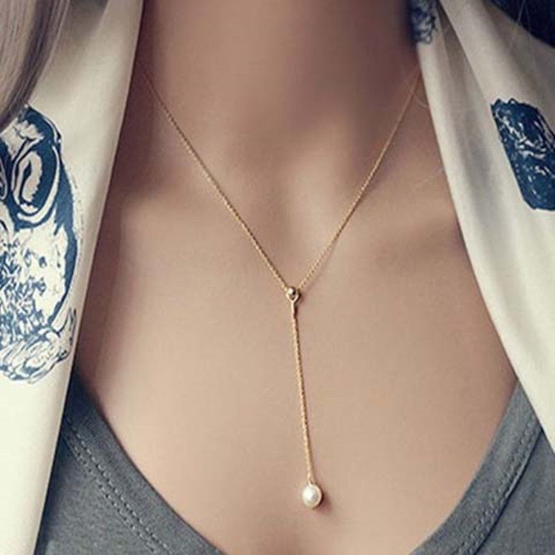 Mirabelle Pearl Opening Korean Necklace Tarik Ulur Mutiara Gaya Korea