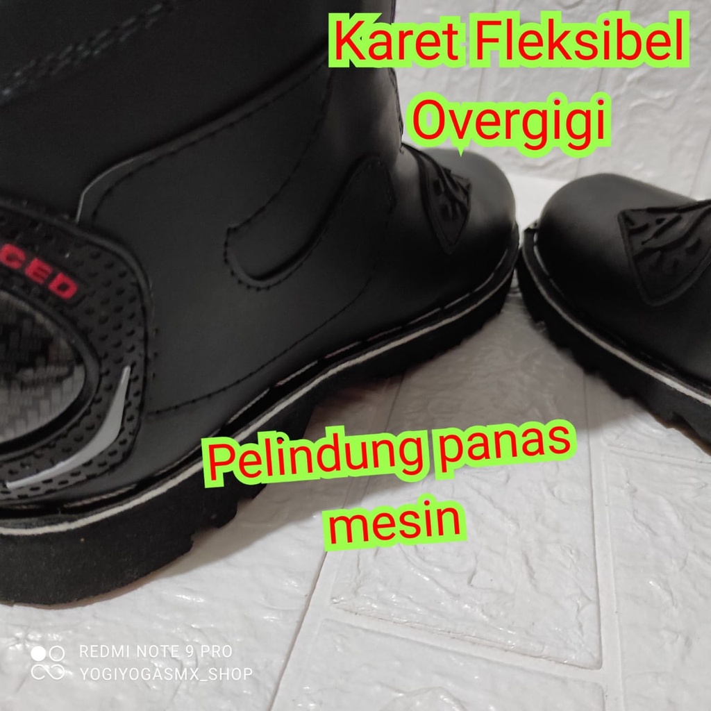 BISA COD sepatu cross trail protector  sepatu trail adventure bots safety terlaris sepatu motorcross STABILO BLACK