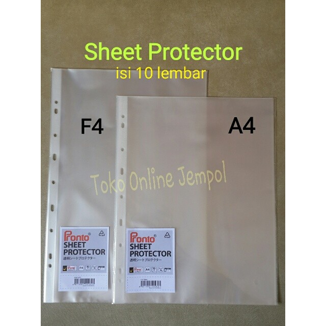 

BEST SELLER ATK0061 (isi10lembar) F4 Sheet Protector Pronto Plastik Pelindung File plastik odner