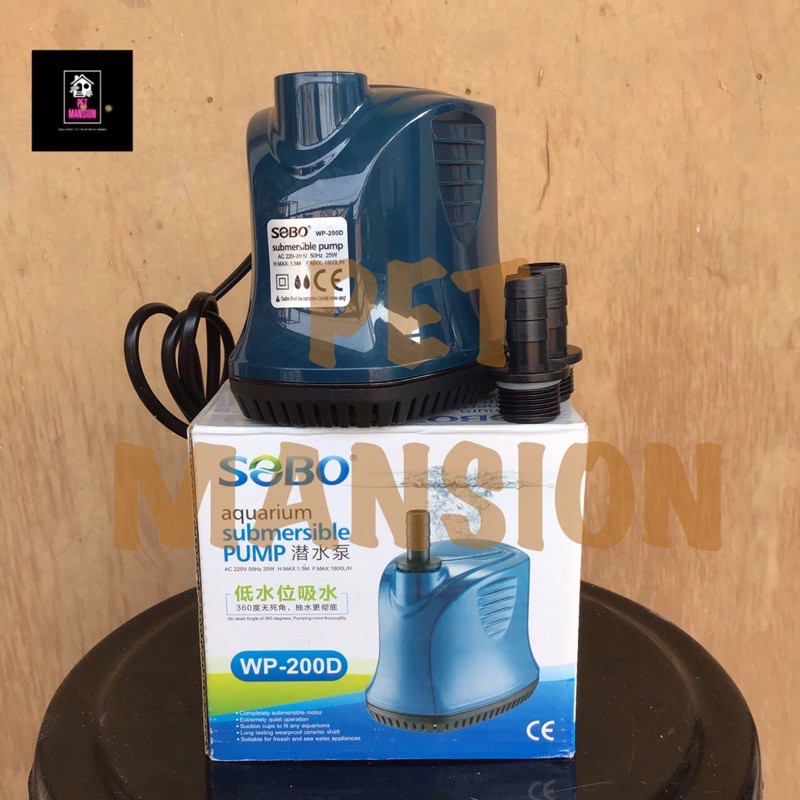 SOBO wp-200d submersible pump ( pompa celup aquarium wp 200d ) wp200d