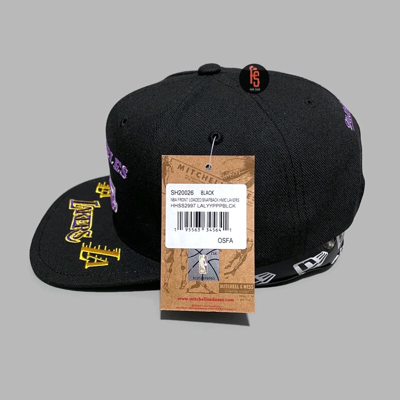 TOPI MITCHELL &amp; NESS ORIGINAL ORIGINAL FIT FL LOS ANGELES LAKERS BLACK