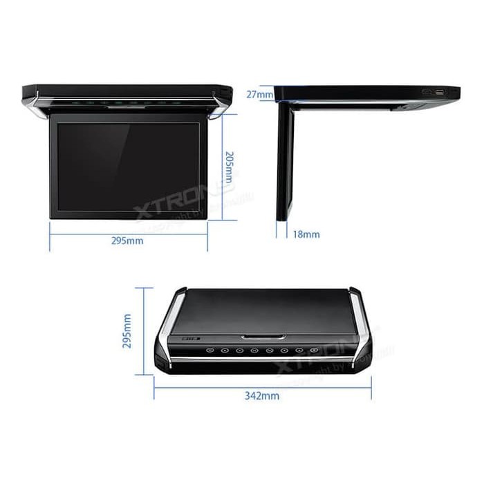 Tv plafon / Roof 12.1&quot; LED Slim Universal. HD, HDMI &amp; Memory Card