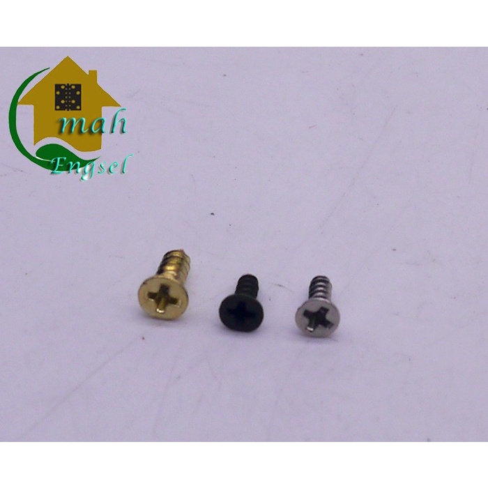 【BISA COD】 Sekrup skrup mini 4 x 5 mm screw skrup kecil untuk kunci box 3 warna - Gold emas