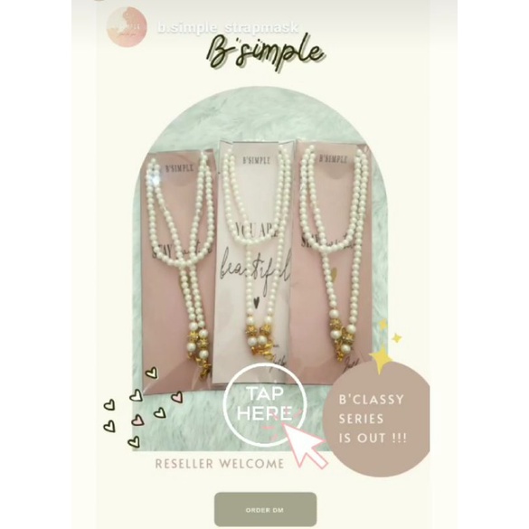 

white pearl strapmask