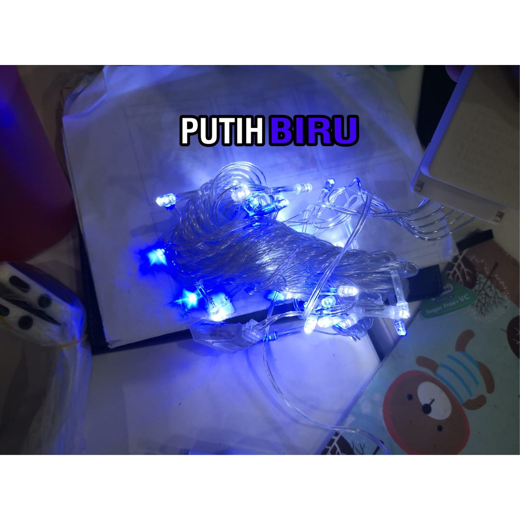 ☛TK☚ Lampu Tumblr 10 Meter 50 LED Box Hias Lebaran Dekorasi Light Tumbler RGB E002 E017