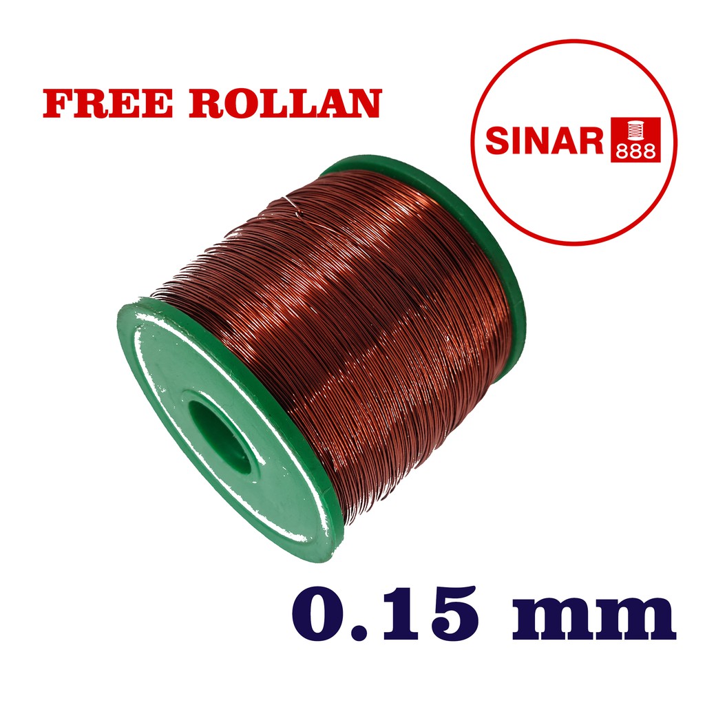 Kawat Tembaga Email 0.15 mm untuk Gulungan Dinamo Berat 1 ons