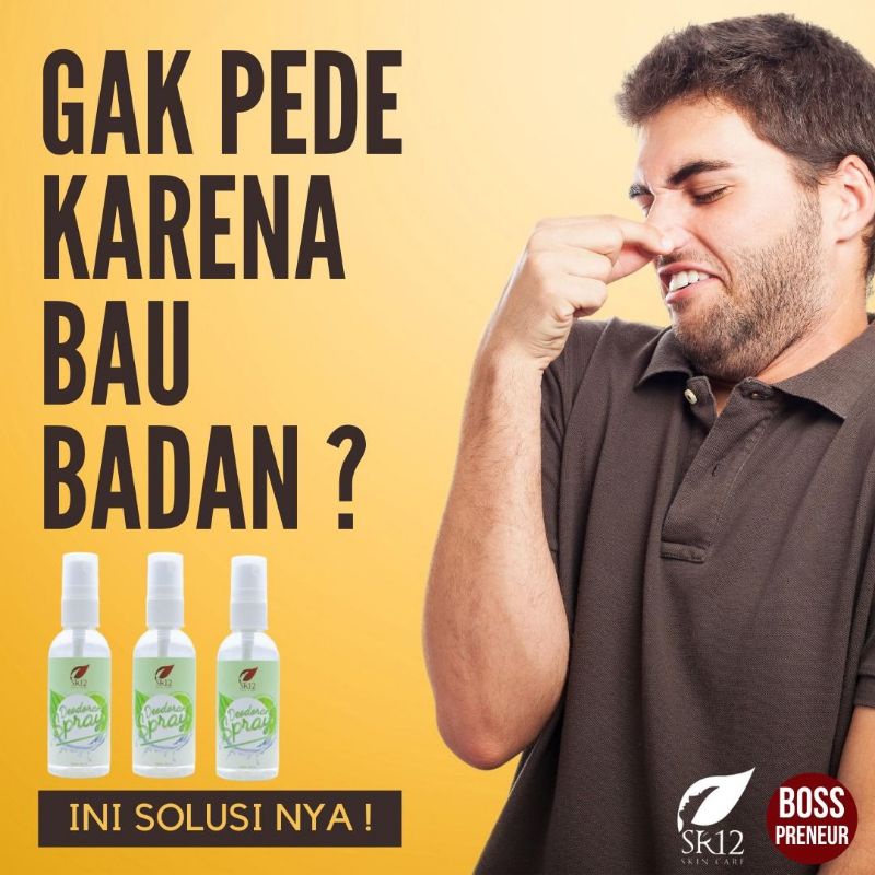 [ Paket Isi 3 ] DEODORANT SPRAY SR12 60ml 3pcs Non Alkohol Mencerahkan Ketiak Menghilangkan Bau Ketiak Bau Badan