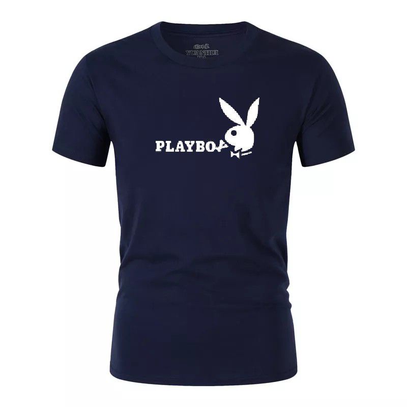 Hokyshop92 Kaos Oblong Pria Playboy Lengan Pendek Katun Tshirt Fashion Pria Dewasa Baju Distro Lokal
