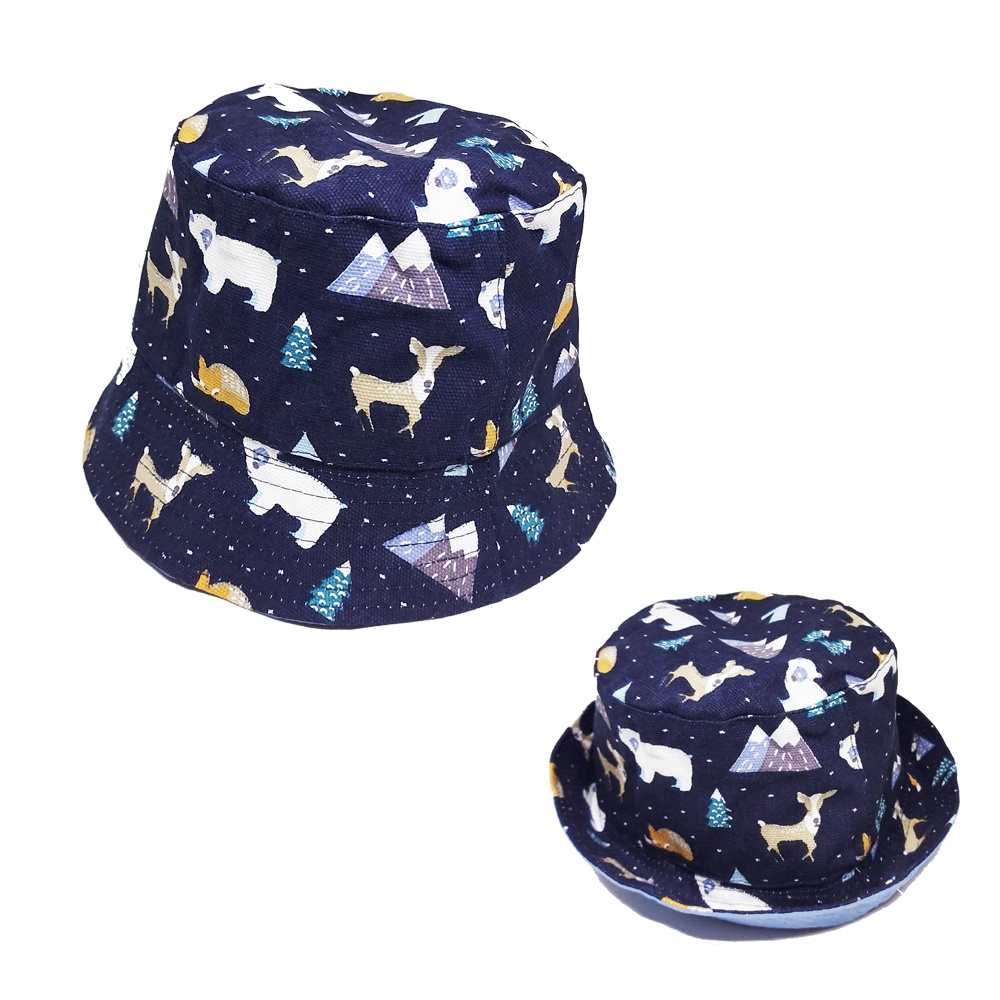 Bucket hat anak laki laki perempuan bolak balik 3 tahun buket hat topi ember