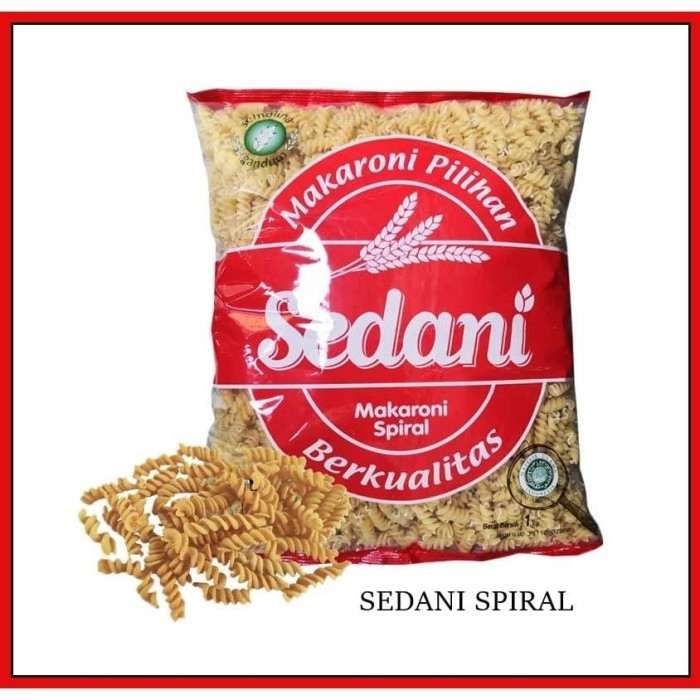 

Sedani Makaroni Spiral Berkualitas 1 kg / Macaroni Pasta Instan