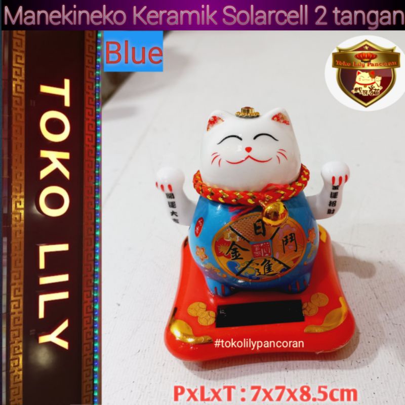 Manekineko Keramik Mini / Kucing Hoki Keramik Mini / Lucky Cat Keramik Kecil