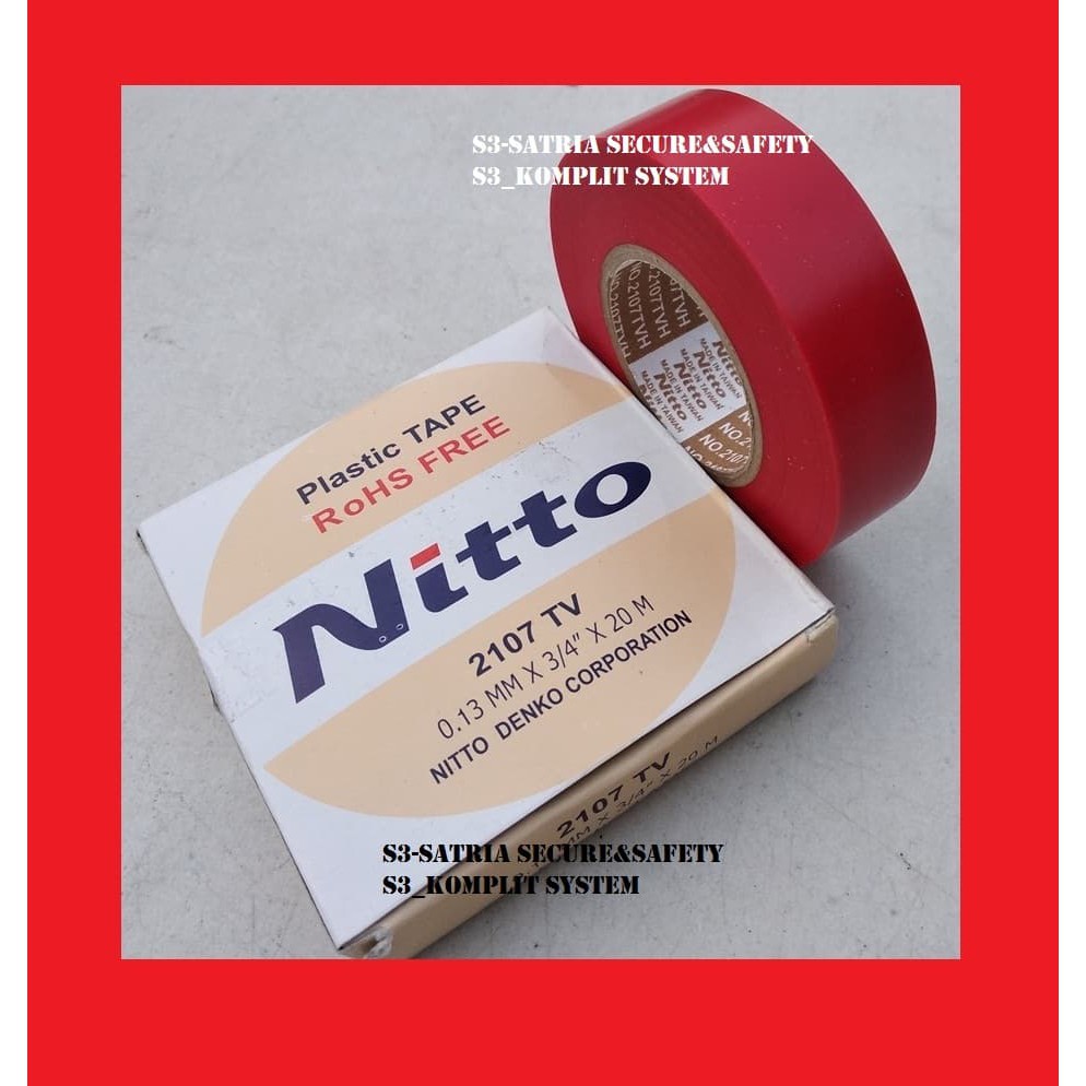 Merah Nitto Isolasi warna selotip solasi tape solatip Kabel