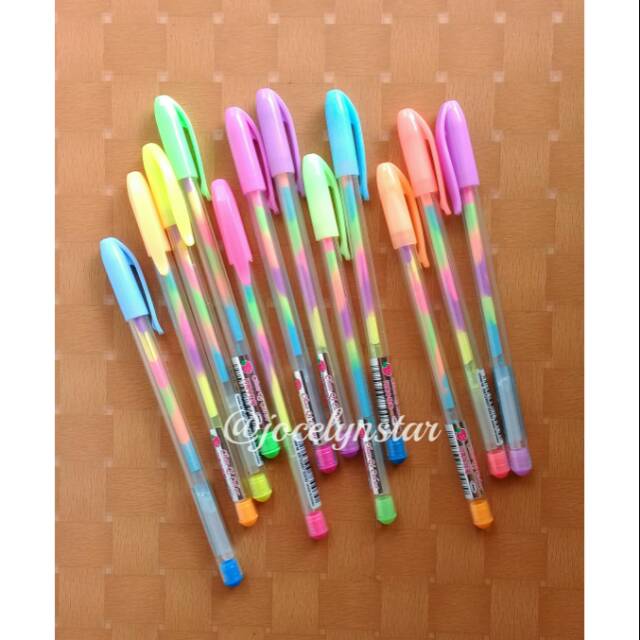

Rainbow pen /bolpen gel pelangi /drawing pen/ bolpen warna/ pulpen pelangi/ rainbow pen