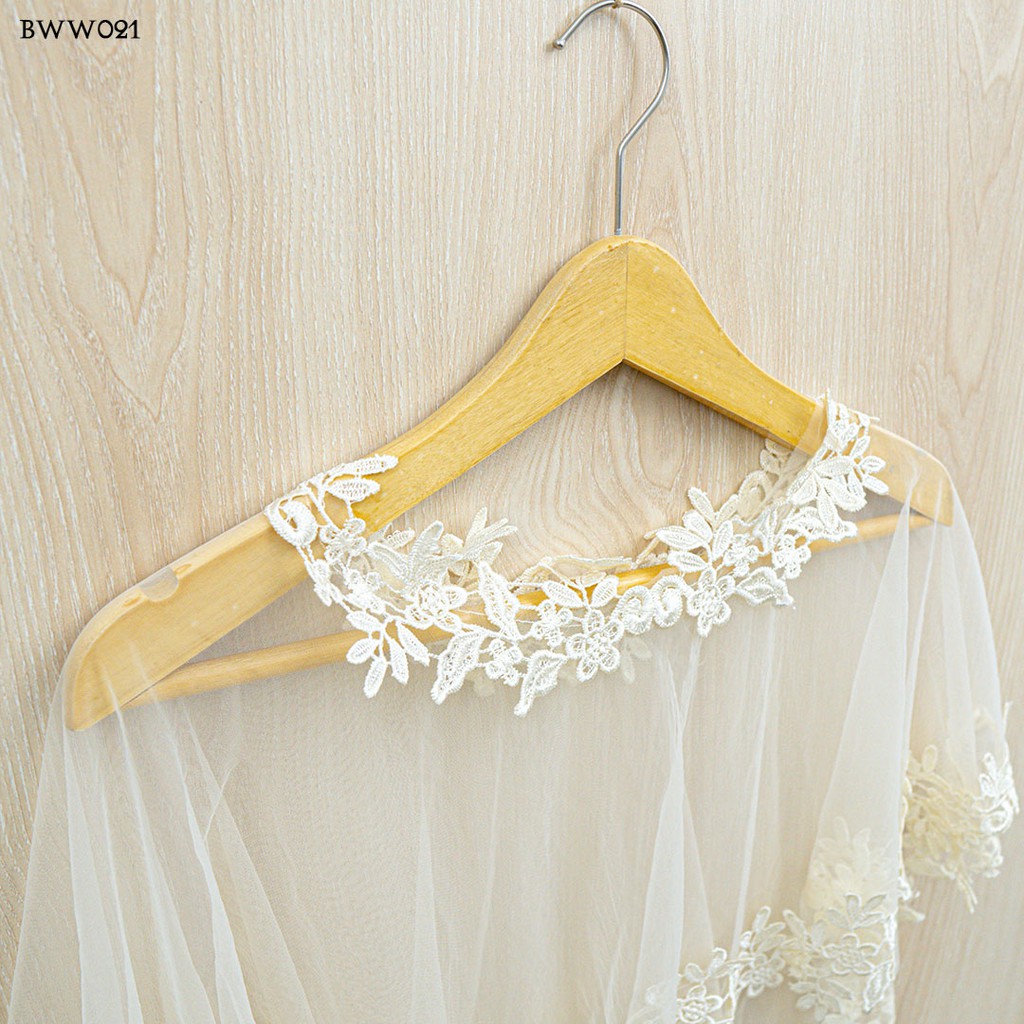 [SIAP KIRIM] AKSESORIS WEDDING RENDA LACE BOLERO PENGANTIN BROKAT KOREA CREAM BWW021