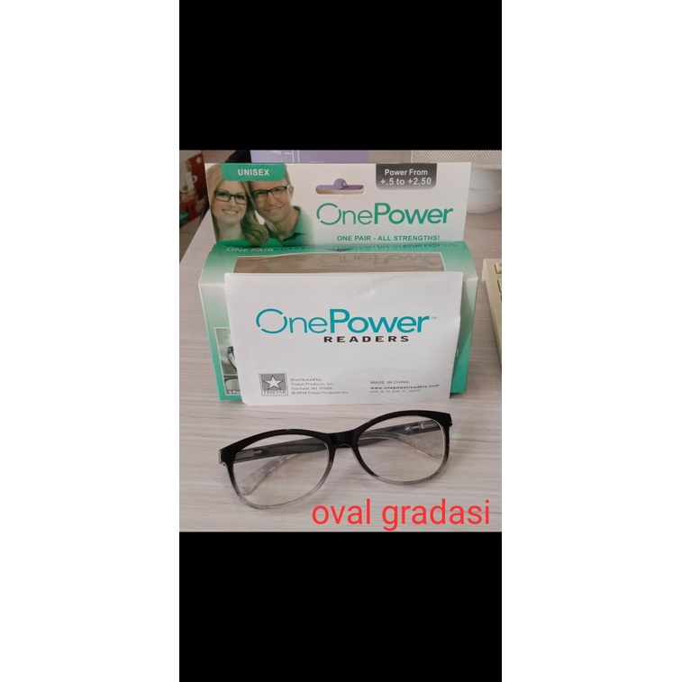 laristerus79 ONE POWER READERS Kacamata Baca Plus Auto Focus unisex one power oval  O002