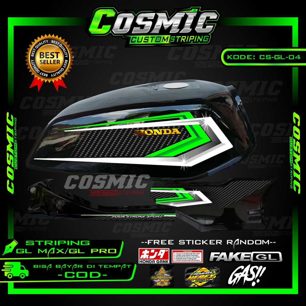 Jual Striping Gl Racing Herex Vriasi Sticker GL MAX GL PRO DECAL MOTOR ...