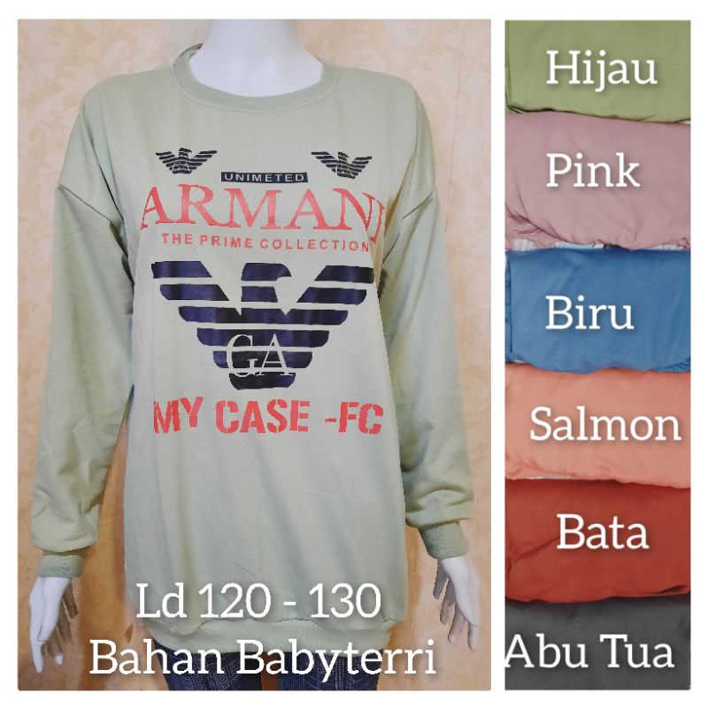 SWEATER/Atasan/Blouse/Babyterry/IMPORT LV BORDIR XL