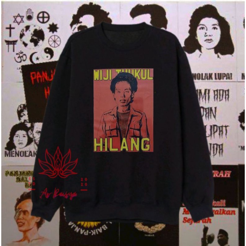 crewneck menolak lupa/Sweater menolak lupa/switer menolak lupa/Crewneck Wiji Thukul/Sweater Wiji Thu