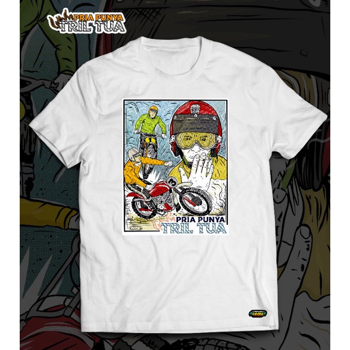 kaos geng tril tua / kaos trail klasik / kaos ts100 dt100