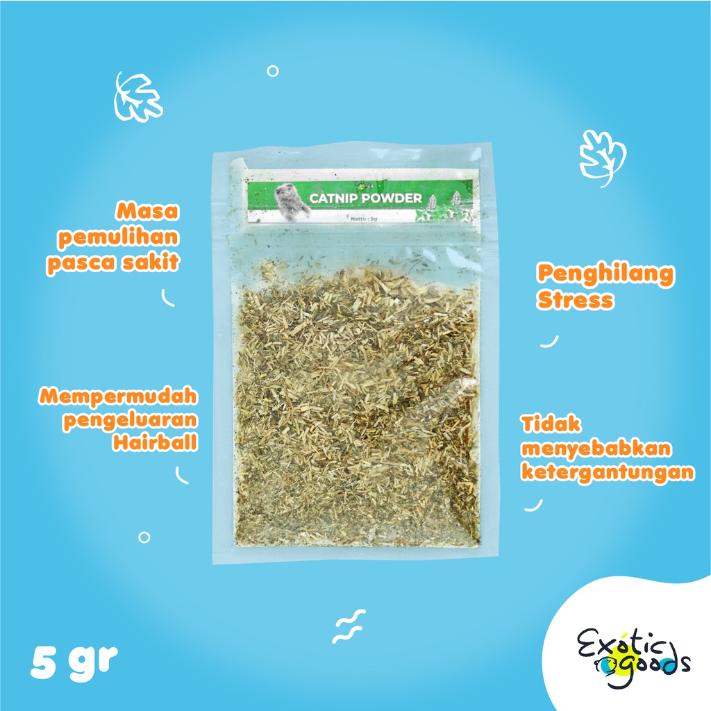 CATNIP POWDER BIKIN KUCING FLY CAT MINT SERBUK CATNIP DAUN CATNIP BUBUK CATNIP KUCING MAKANAN KUCING