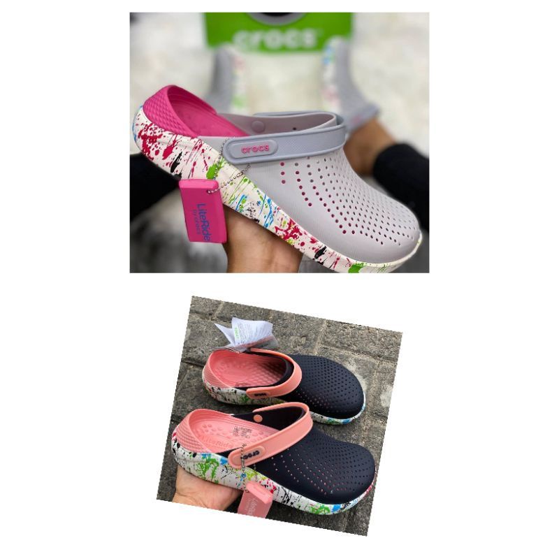 Crocs Clog literide/ Crocs literide clog motif / Sandal wanita literide motif / Crocs literide