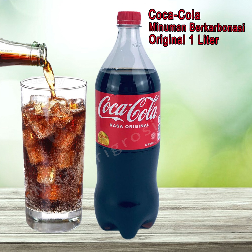 Minuman Berkarbonasi rasa Cola *Coca Cola * Original * 1 Liter