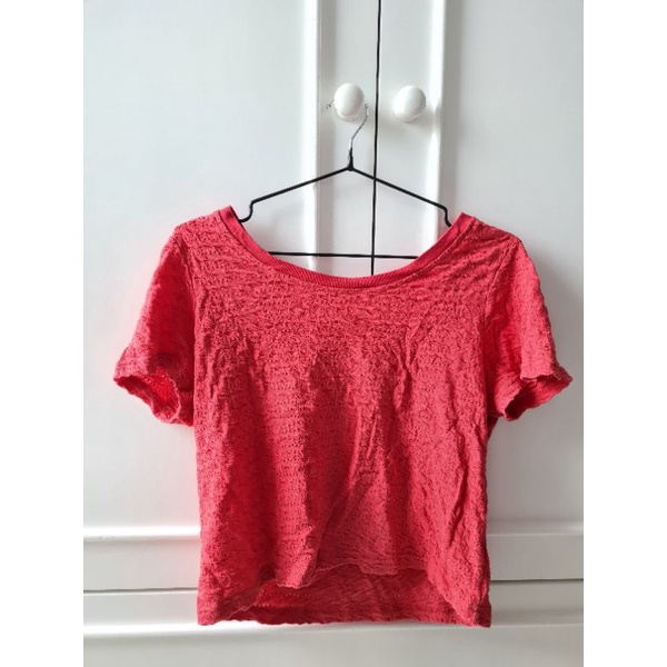 preloved womens crop top red merah Urban Outfitters