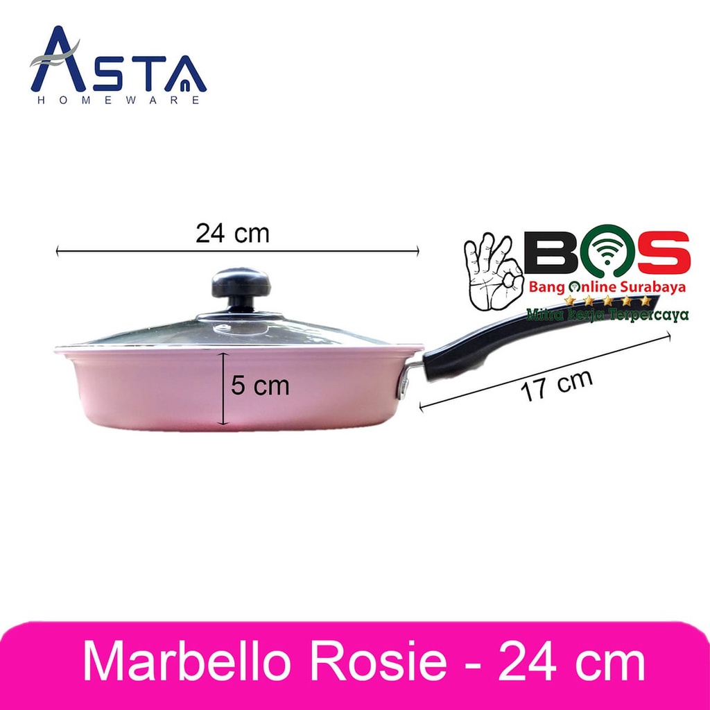 Asta Marbello Rosie Panci Wajan Anti Lengket 1 Set isi 4 Pcs Marbello Rosie Panci Marble