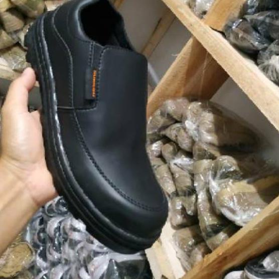 ✺ Sepatu Safety Septi Septy Sefti Safty Sefty Shoes Pria Slip On Slop Tanpa Tali ❆
