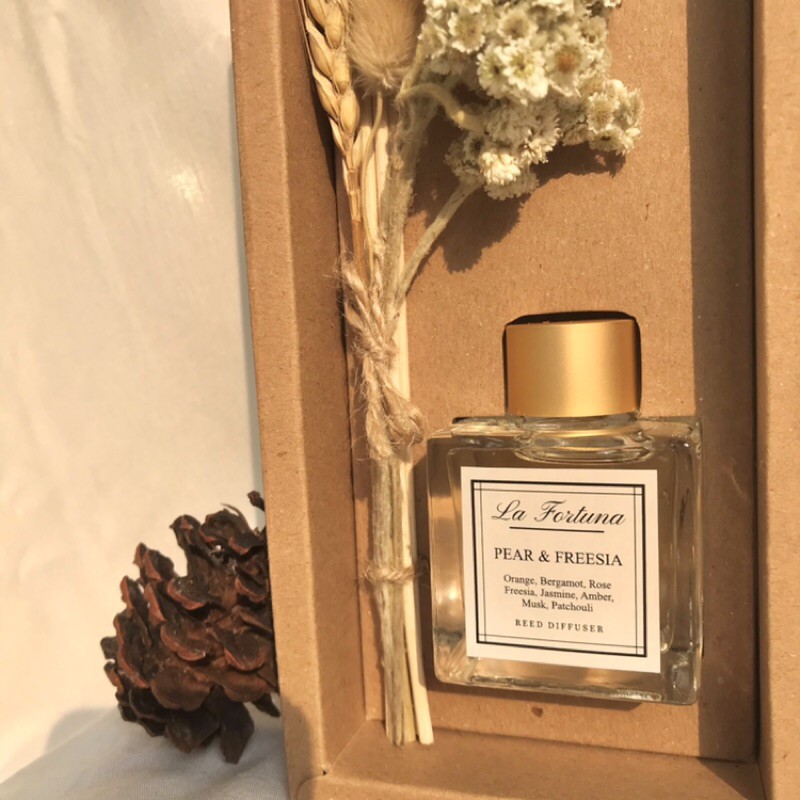 LA FORTUNA - REED DIFFUSER AROMATHERAPHY 50ml | PEWANGI PENGHARUM RUANGAN | PEWANGI AROMATERAPI-Pear & Freesia