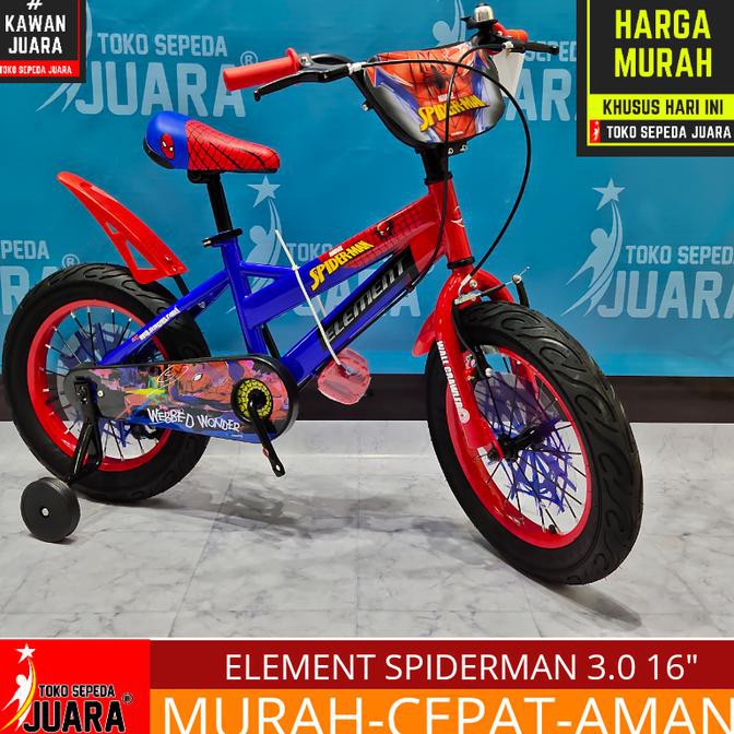 Sepeda Bmx Element Spiderman 3.0 Tire 16 Inch