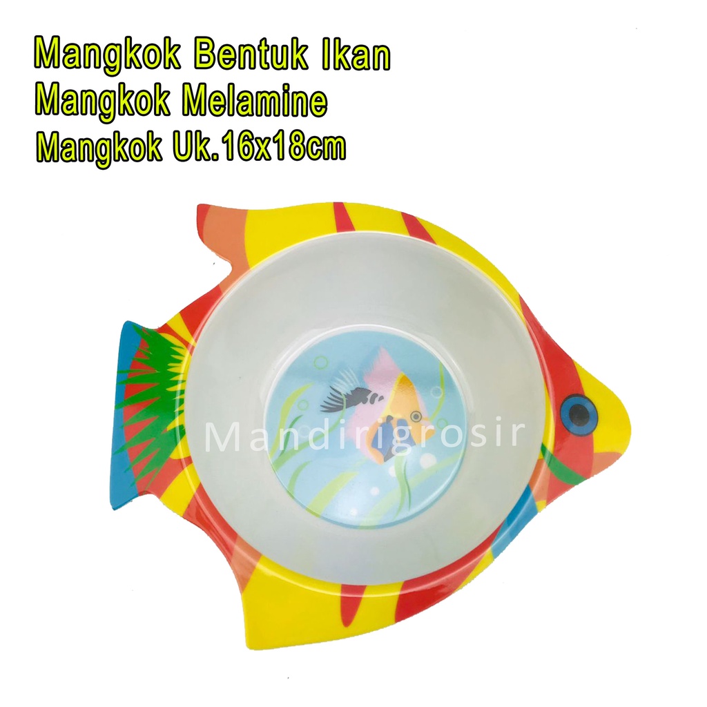 Mangkok Serbaguna *Mangkok * Mangkok Bentuk Ikan * Melamine 16x18cm