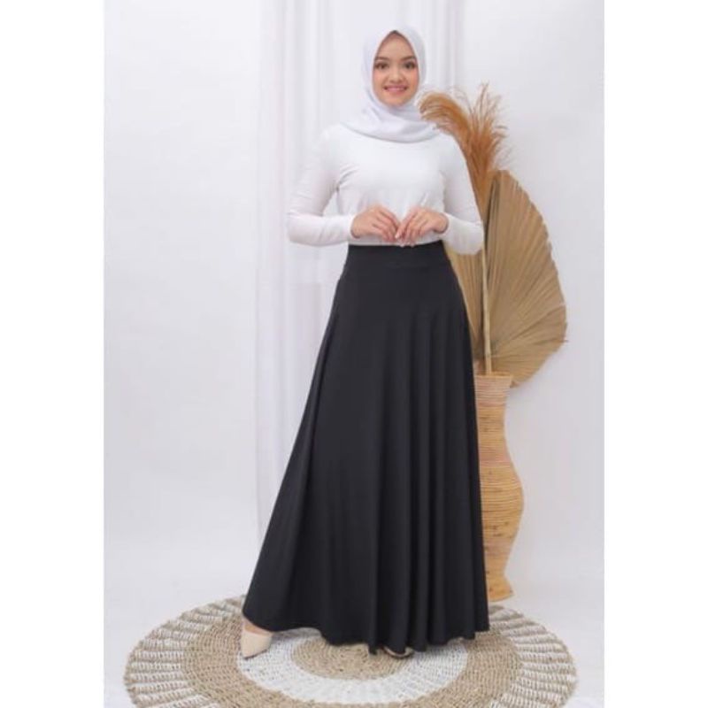 ROK PAYUNG / ROK LEBAR WANITA PANJANG - BAHAN HYGET PREMIUM