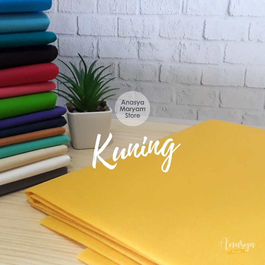 KAIN SPUNBOND BUKET MURAH PER 1 METER TEBAL-Kuning