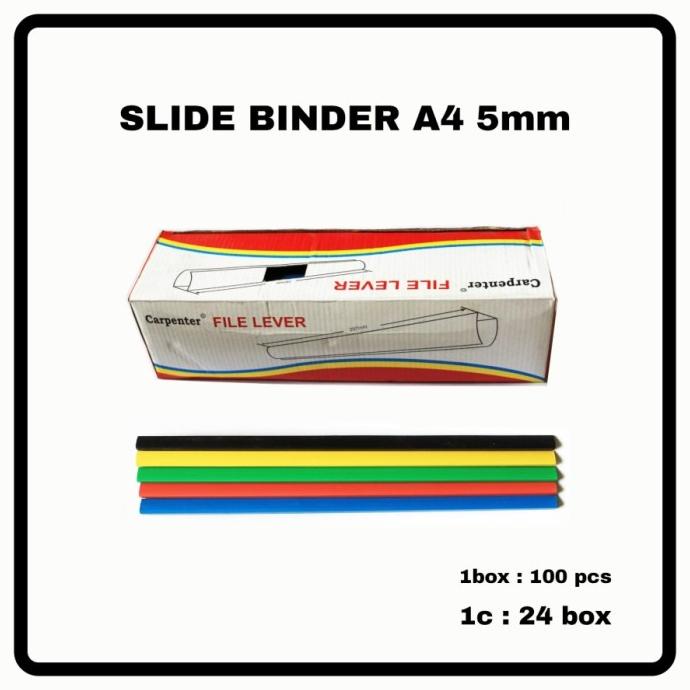 

BOS Paper Slide Binder CARPENTER A4 6mm/Tulang Jilid Kertas