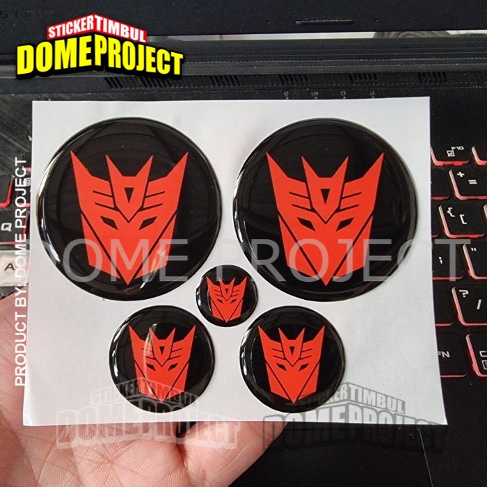 STIKER MOTOR TIMBUL EMBLEM LOGO YAMAHA NMAX AEROX LEXI LOGO TRANSFORMERS DECEPTICON AESTHETIC KEREN