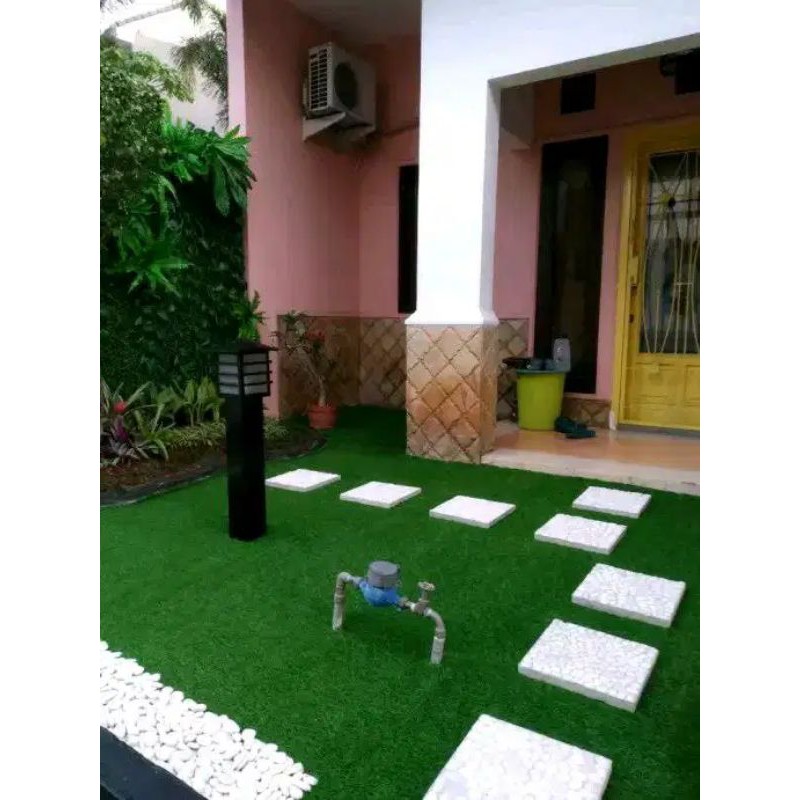 Rumput Sintetis Swiss Ukuran 20x20 cm Full Hijau