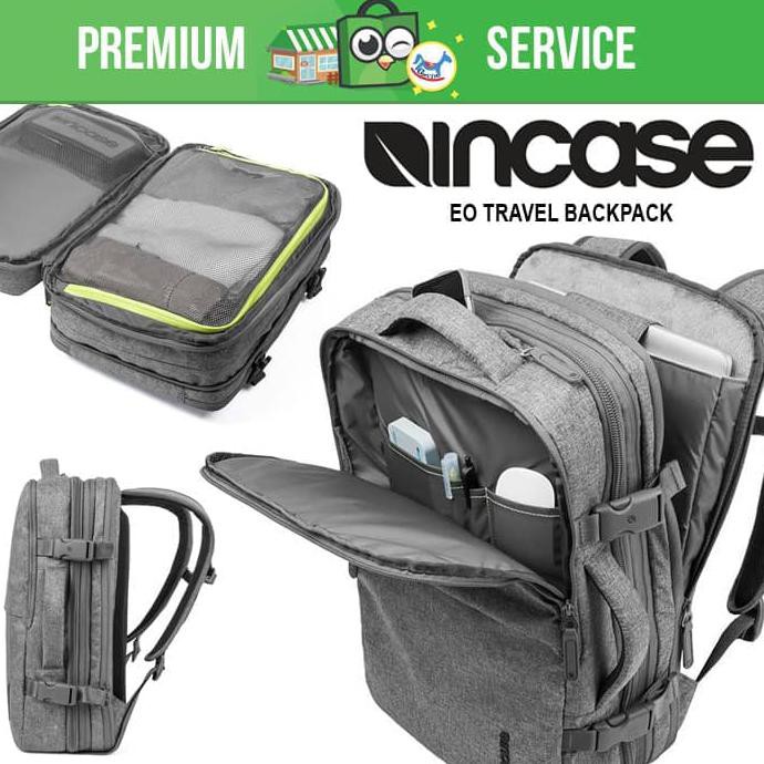 INCASE EO TRAVEL BACKPACK - HEATHER GRAY ORIGINAL TAS LAPTOP TRAVELING