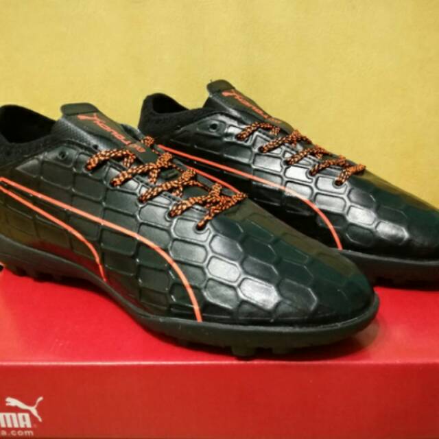 Sepatu Futsal - Puma evoTOUCH 3 Black Orange