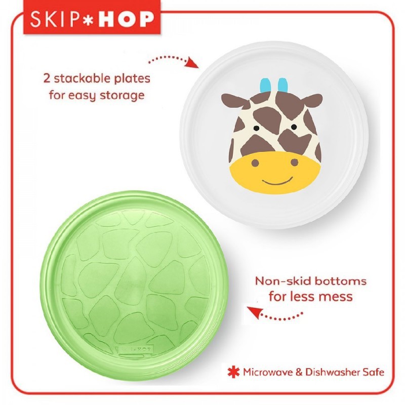 Skip Hop Smart Serve 2 Pack Plates Piring Makan Anak - Giraffe