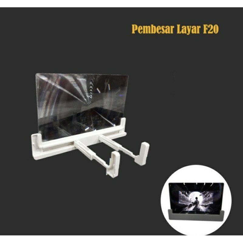 ENLARGED SCREEN Pembesar Layar HP 3D F20 Kaca Pembesar HP F20 Phone Holder