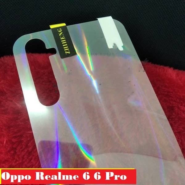 REALME NARZO REALME 6 PRO REALME 6 C11 2020 C12 C15  ANTI GORES BELAKANG SKIN BACK AURORA GARSKIN ANTI JAMUR PELANGI TRANSPARAN