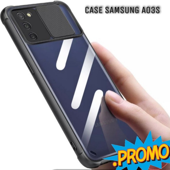 SAMSUNG GALAXY A03s Hard Case Transparant Case Armor Slide Camera