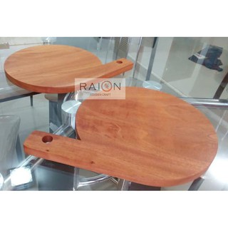  Talenan Kayu Mahoni  Tatakan Pizza Piring Pizza D 25Cm 