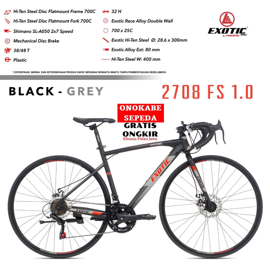 ROADBIKE 700C EXOTIC ET-2708 FS 1,0 2X7SP DISC