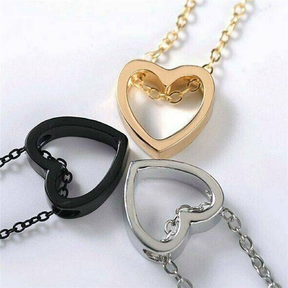 R-flower Heart Pendant Hadiah Aksesoris Choker Rantai Stainless Steel