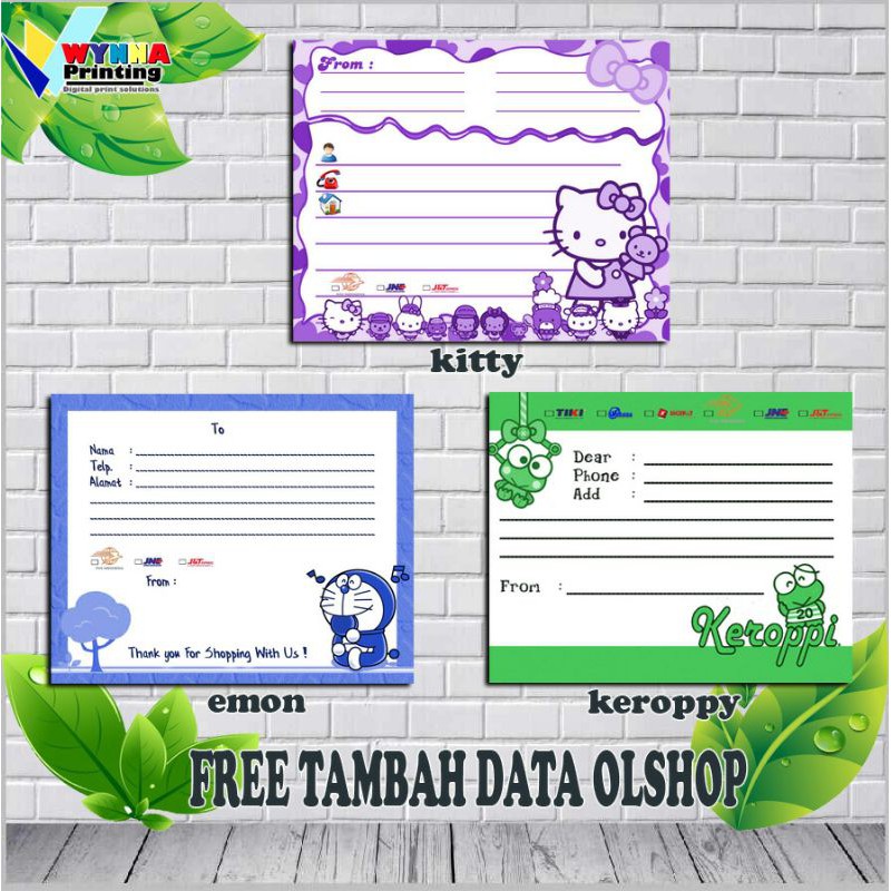 

Label pengiriman 3 warna