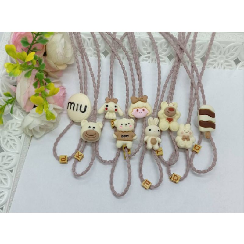 Strap Mask Tali Kalung Strap Masker Kekinian Chocho Boneka Part 1 Headloop Strap Mask Clay Resin Cok