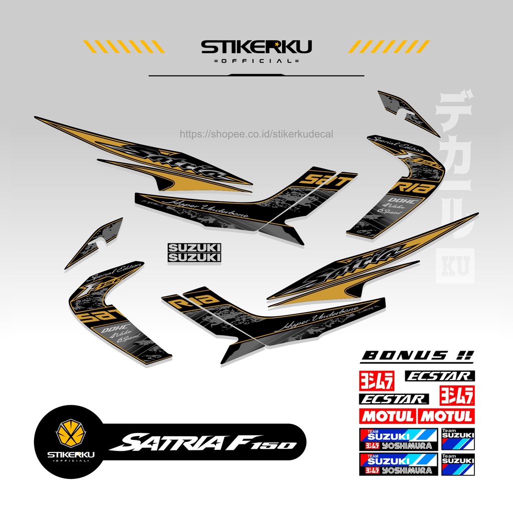 DECAL / RAIDER 150 NEWBREED / SE / SATRIA FU 150 / BARONG / STRIPING / STICKER / 2011 - 2012 - 2013 